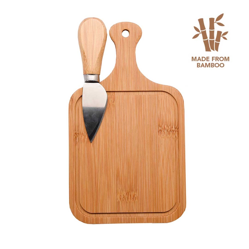 "SIENA - eco-neutral® Bamboo Cutting Board with Knife "