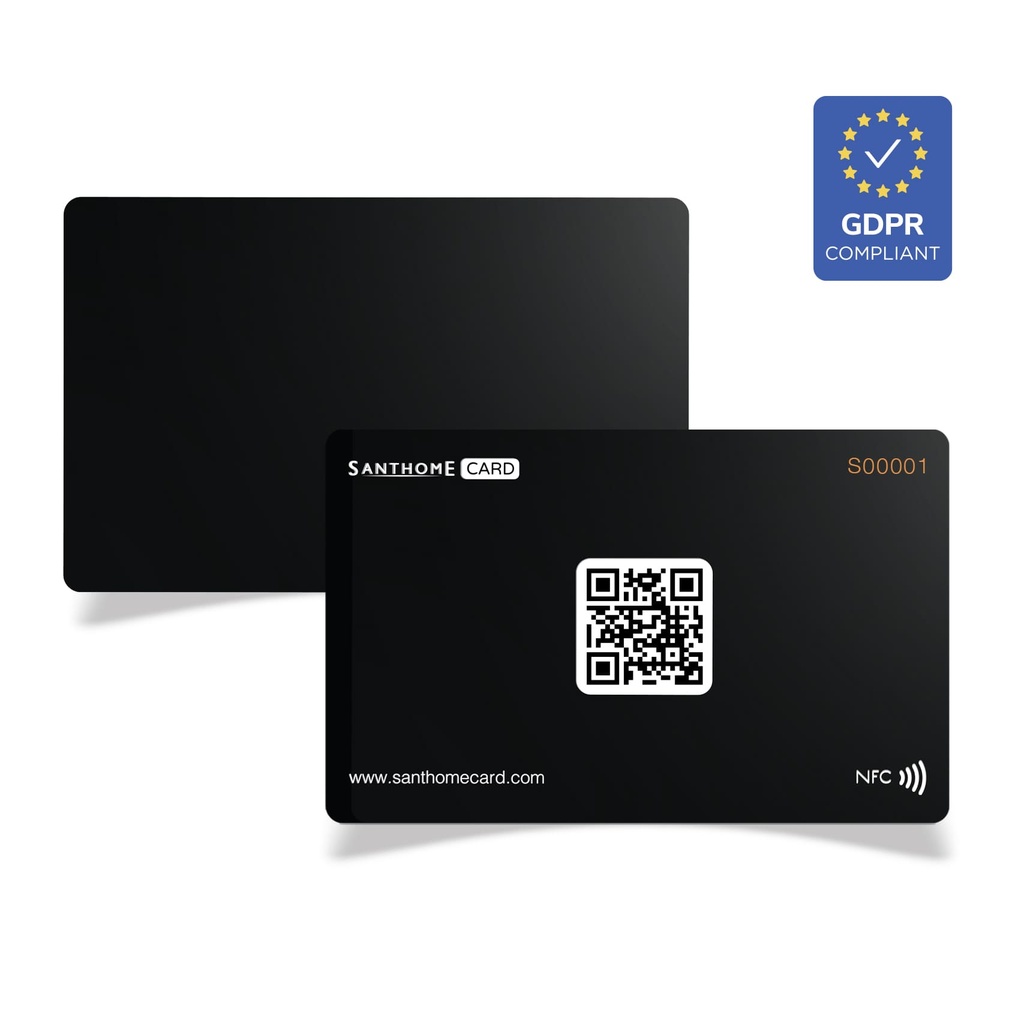 Card - Digital Business NFC Card - Black