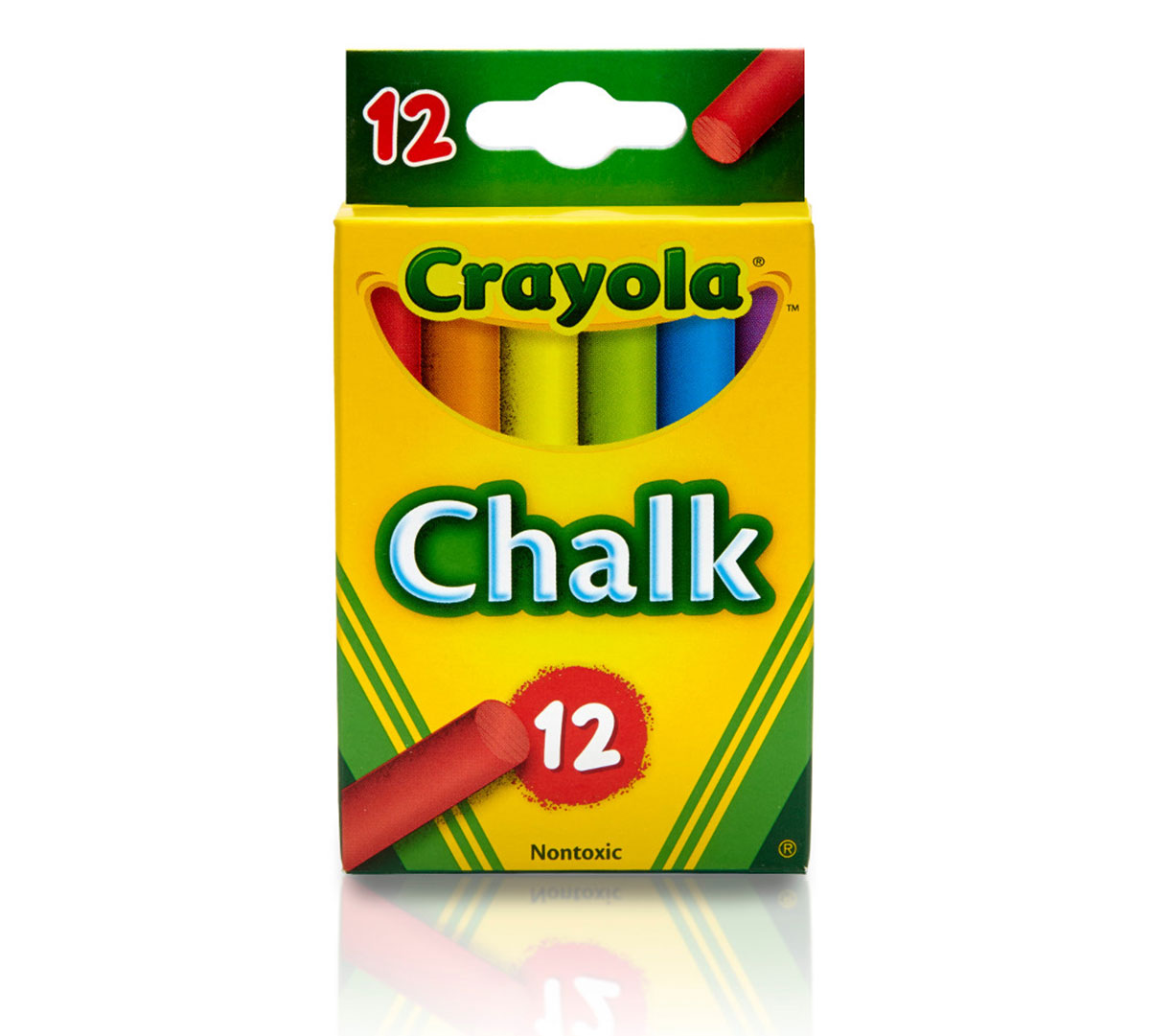 Crayola Colored Chalk - 3.3" Length - 0.4" Diameter - Assorted - 12 / Box - Non-toxic