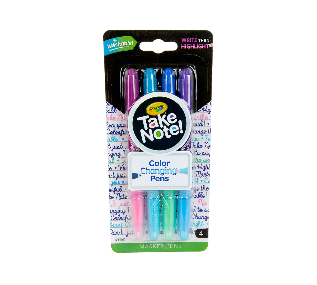 3 Color Change Highlighter Pens, 4 Count - Set of 3