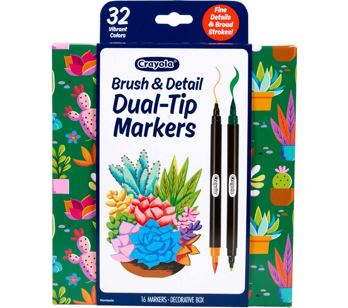 This set includes 16 dual-ended markers, giving you 32 vibrant colors.