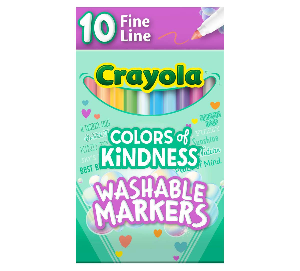 Crayola Colors of Kindness Markers - Fine Marker Point - Multi - 1 Pack