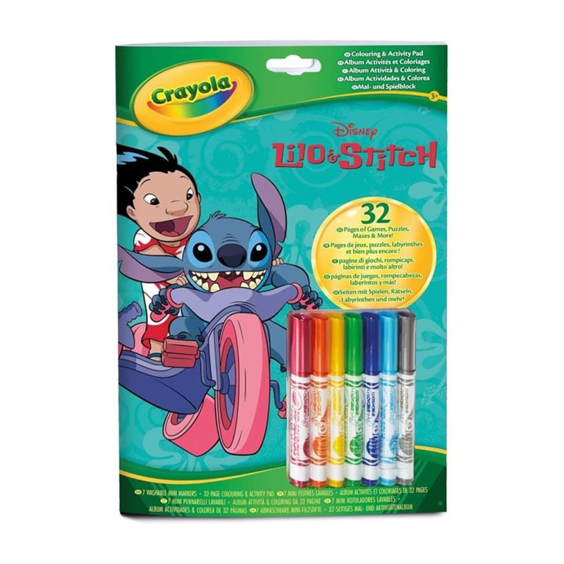 CRAYOLA STITCH ALBUM 32 PAGES WITH 6 MARKERS COLORING ACTIVITIES