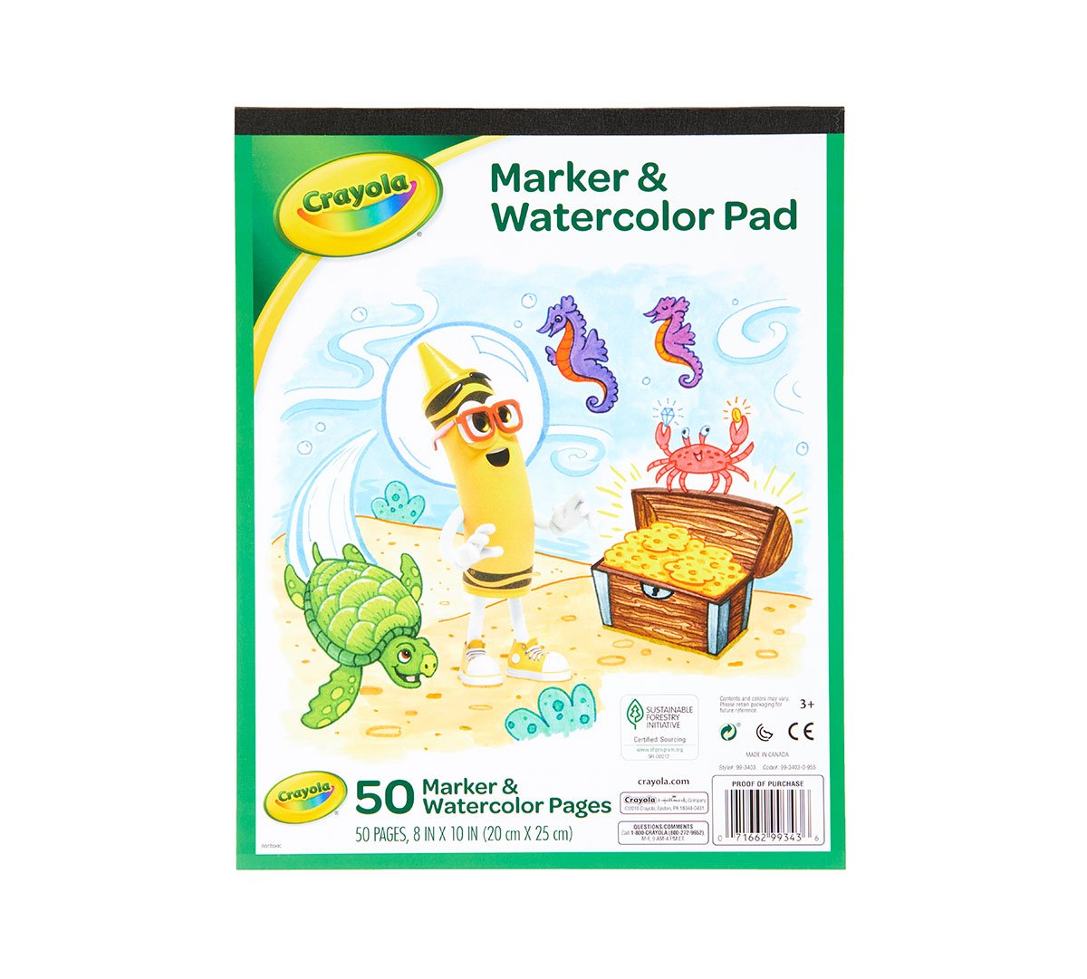 Crayola 10x8 Marker & Watercolor Pad 50 Sheets