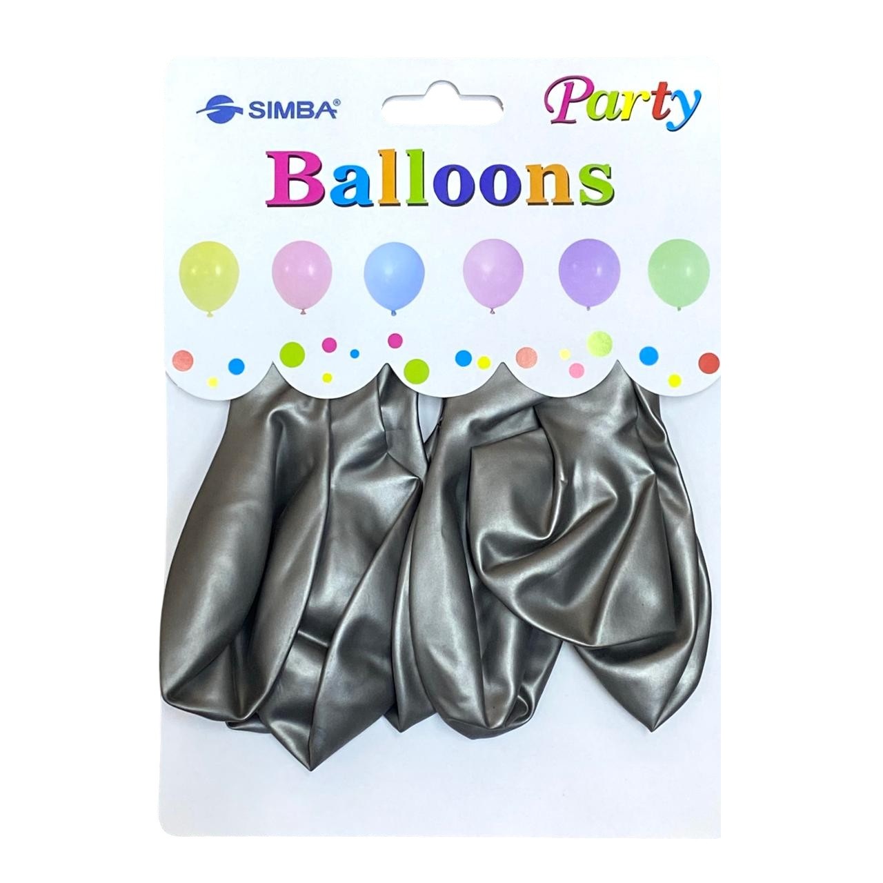Balloons 6 Pcs Silver SIMBA